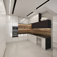 Meubles de cuisine sur mesure en bois de style moderne et luxueux Prima
