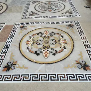 Nuovo Design personalizzato mosaico piastrelle di pavimento a getto d'acqua piastrelle di marmo pavimento
