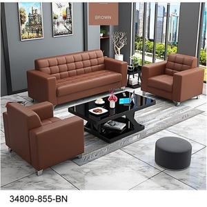 Conjunto de Sofás Modulares Modernos para Oficina con Base Metálica y Estructura Resistente para Uso Comercial en Salas de Espera y Vestíbulos de Hoteles - Product Image 5