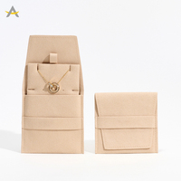 Auralux gros mode luxe petit 80*80mm voyage bijoux sac de rangement microfibre bijoux emballage pochette