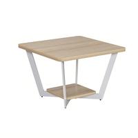 Table Basse Moderne en Promotion Usine, Table de Salon Écologique avec Plateau en MFC et Piétement en Acier