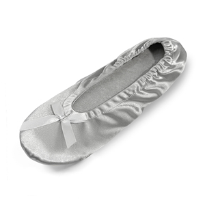 Nuove scarpe da regalo per gli ospiti dopo la festa pantofole pieghevoli ballerine in raso d'oro con soletta in spugna - Product Image 4