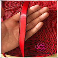Sangle en nylon personnalisée en gros d'usine Midland ceinture élastique de couleur unie tressée à haute ténacité jouet pour animaux de compagnie sangle de regroupement flamme