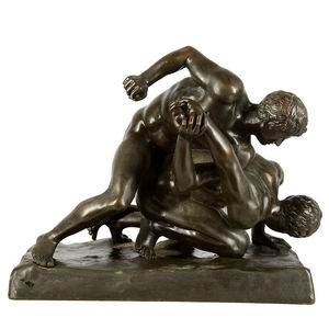 ขายส่งเรซินโบราณที่กำหนดเองมวยไทยที่ทำด้วยมือวินเทจมวยรูปแกะสลัก - Product Image 3