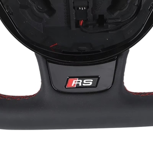 Volante Deportivo YUNZ OEM Rojo RS de Cuero y Fibra de Carbono para <span class=keywords><strong>A3</strong></span> A4 A6 A7 A8 Q5 Q7 Q8 3 6 - Product Image 6