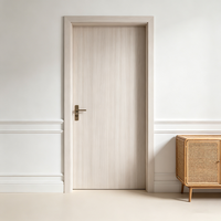 Porte d'entrée en bois massif ignifuge, insonorisée et étanche, de style minimaliste et luxueux, personnalisable pour l'extérieur