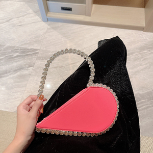 Paparazzi PA0555 Túi Xách Tay Và Ví Cầm Tay Oem Cho Nữ Ví Cầm Tay Da Thuần Chay Đính Đá Pha Lê Hình Trái Tim Nhỏ Cho Nữ Túi Buổi Tối - Product Image 5