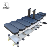 Table de chiropratique moderne 2024 à commande au pied en métal pour la colonne vertébrale avec 6 mécanismes de descente pour usage en salle de sport et hôtel