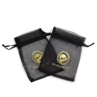 Sacs en organza transparents de grande taille, blancs, personnalisés, avec cordon de serrage, pour bijoux, mariage, fête, Noël, cadeau