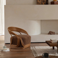 Élégance moderne fait à la main courbé en bois chaise de loisirs intérieurs chics tapisserie d'ameublement durable meubles de maison pour salon chambre 2