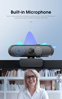 Cámara Web de 30 fps y 1080P con Sensor CMOS, Conexión USB Plug and Play, Cubierta de Privacidad y Micrófono Integrado para Videoconferencias en Mac y Laptops