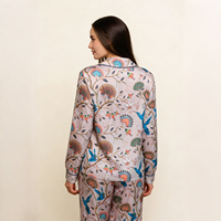 Pyjamas de luxe pour femmes, ensemble 2 pièces, ensemble de vêtements de détente en soie satinée, vêtements de nuit pour femmes, pyjamas en satin pour femmes