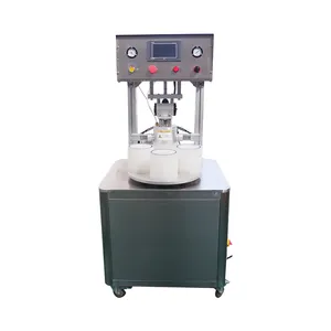 Hot Spice Sauce Bottle Screw Cap Tinplate Lid Sealing System Semi Automatic Vacuum Capping Machine