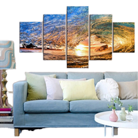 Peinture sur toile personnalisée moderne à l'aquarelle, décoration murale pour la maison, paysage, arbre, décoration murale pour salon, impression UV