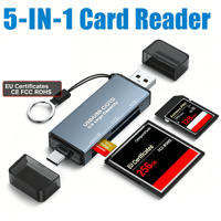Lector de Tarjetas 3 en 1 Personalizado de Fábrica para Tarjetas CF, SD y TF, Lector de Memoria, Adaptador Multitarjeta, Unidad Flash para Portátil OEM