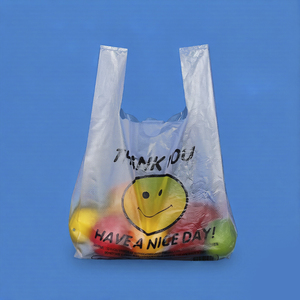 HDPE/LDPE Manufacturer Bags Custom Plastic Shopping Bag T-shirt Plastic Bags With Logos