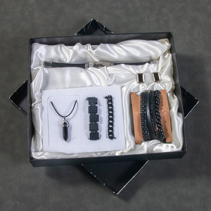 6件礼品套装男士手表钱包皮带钥匙链圆珠笔盒礼品套装节日用品 - Product Image 6