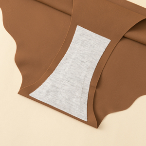 Glace soie sans couture respirant slips femmes plaine teint culotte taille basse Sexy mince séchage rapide grande taille dames Fitness sous-vêtements - Product Image 4