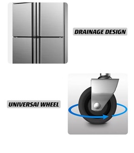 Réfrigérateur-congélateur commercial à 6 portes en acier inoxydable 201 pour restaurant et cuisine - Product Image 6