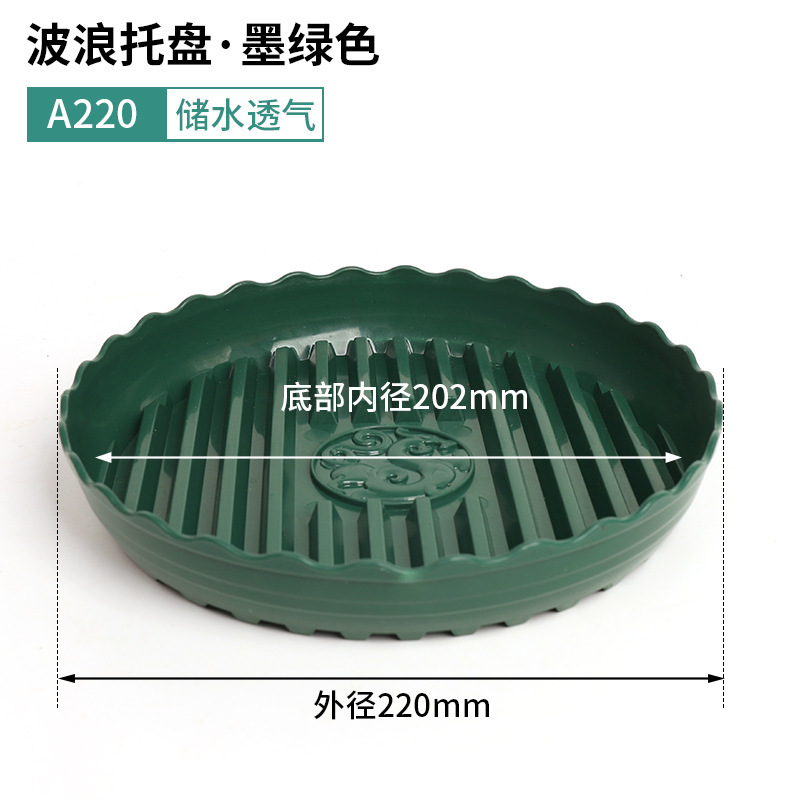 Lucky Tray 220, Inner Diameter 20.2cm [Dark Green]