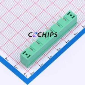 MX2EDGRM-7.62-06P-GN01-Cu-A Plug-in Terminal Block Bent Lead Through Hole,P=7.62mm <b>Board</b>-to-<b>Board</b> / Socket - Closed Screw Fixing - Product Image 2