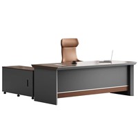Bureau de direction moderne de luxe en forme de L pour PDG, poste de travail, mobilier de bureau design
