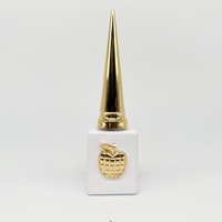 Bouteille de vernis à ongles rose mat vide, carré et plat, bouteilles élégantes de vernis à ongles en Gel personnalisées, couvercle de vernis à ongles rose, nouvelle forme 2022