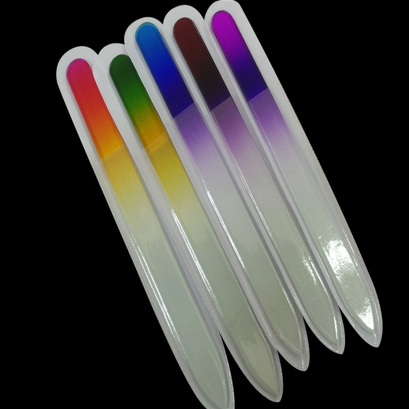 Оптовая продажа, подарок, Пользовательский логотип, прочная пилка для ногтей из хрустального стекла