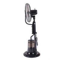 Ventilateur sur pied oscillant 3 vitesses 16 pouces à pulvérisation d'eau avec réservoir, minuterie et télécommande, alimenté en courant alternatif/continu