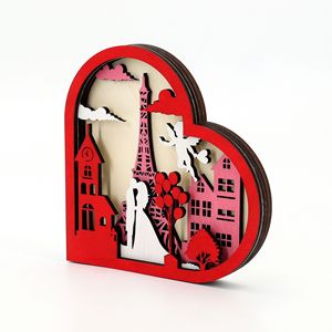 Regalo di San Valentino 2024, Nuovi Prodotti, Set Regalo Cuore in Legno per Matrimonio, Cadeau Saint Valentin per Fidanzati e Fidanzate - Product Image 4