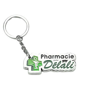 سلاسل مفاتيح معدنية فاخرة مع شعار مخصص وحلقة تسلق مع مينا ناعمة وحروف صلبة، سلسلة مفاتيح مخصصة من سبائك الزنك - Product Image 1