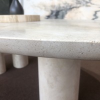Table basse en travertin Wabi-Sabi en pierre naturelle, marbre pour la décoration intérieure, meubles en travertin