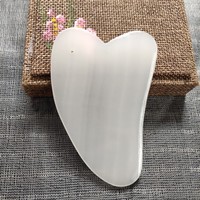 Rouleau facial DIY en jade pour salon de beauté, système de glissement corporel, planche Gua Sha triangulaire en jade blanc