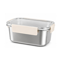 Boîte à lunch en acier inoxydable 304, compatible micro-ondes, réutilisable, avec couvercle, pour adultes, école, bureau, camping, stockage alimentaire