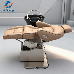 Cadeira de Lavagem de Cabelo Moderna Estilo Spa Japonês com Elevação Elétrica e Cuba de Cerâmica para Salão, Cadeira-Cama para Massagem e Lavagem de Cabelo - Product Image 3