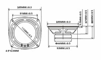 (4-017) Haut-parleur ILouder de 4 pouces, haut-parleur de milieu de gamme de 4 pouces, haut-parleur large bande pour la maison