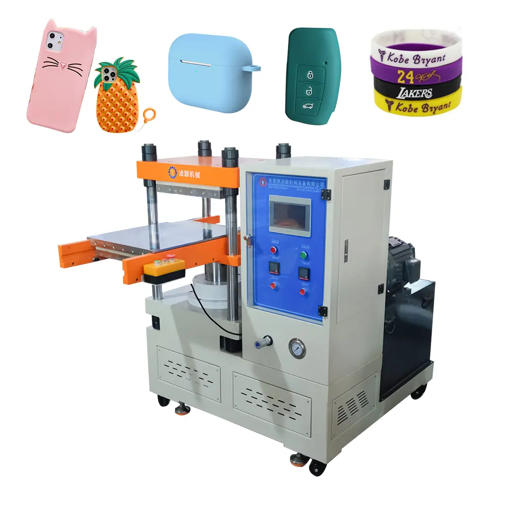 50T flat vulcanizing machine is used for silicone earphone cover and keyboard making machine