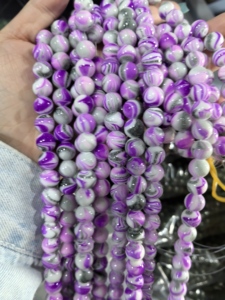 Gran oferta, stock de cuentas de vidrio de 8mm y 10mm, proveedor de cuentas <span class=keywords><strong>a</strong></span> granel, cuentas sueltas de colores mezclados para hacer pulseras y decorar joyas DIY - Product Image 6