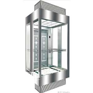 आधुनिक 1 m/s विला के लिए आधुनिक 1 मीटर/एस पैनोरामिक लिफ्ट गियरबॉक्स और एसी ड्राइव के साथ आरामदायक सुरक्षित यात्री लिफ्ट - Product Image 2