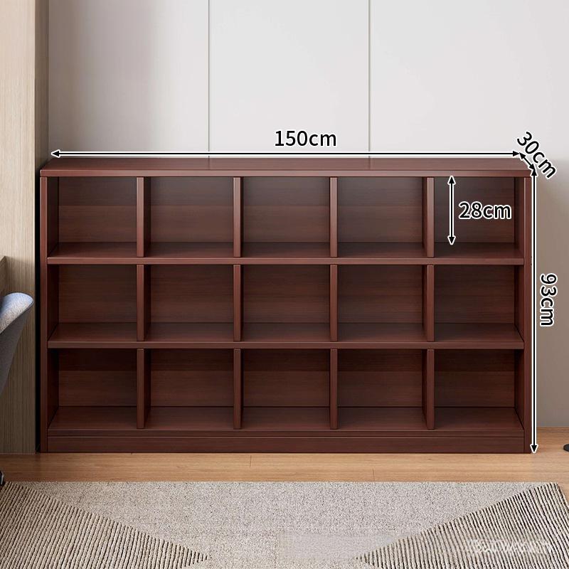 Wood grain Nordic portable small bookshelf