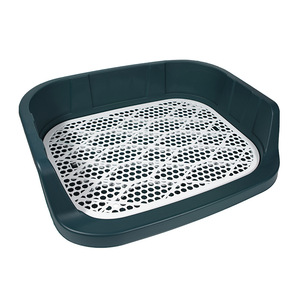 Toilettes pour chiens de petite et moyenne taille avec piliers, clôtures pour chiens, bacs à litière, fournitures pour animaux de compagnie avec conception anti-éclaboussures. - Product Image 2