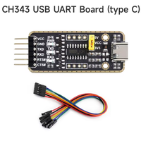Módulo Waveshare CH343G USB a UART TTL - Convertidor Serial Multiinterfaz (Micro/Mini/Tipo-A/Tipo-C) para Raspberry Pi