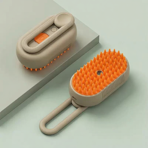 Peigne démêlant pour animaux de compagnie en silicone, nouveau style, rechargeable par USB, avec pulvérisation vapeur, vente en gros - Product Image 1