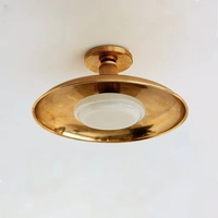 Plafonnier LED E26 silencieux à hauteur réglable, style français, rétro américain, pour chambre, salle à manger, vestiaire, suspension en fer doré