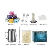 Kit de fabrication de bougies DIY en cire d'abeille naturelle écologique en gros avec 8 boîtes