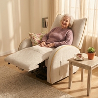 Meilleures ventes UE : Canapé de salon électrique contemporain en cuir avec télécommande, fonctions de massage, inclinable et pivotant en bois, de qualité supérieure