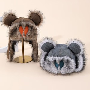 Lindo gorro de esquí de peluche de Mickey Mouse con orejeras, gorro cálido de invierno para mujeres y hombres, a prueba de viento, mantiene el calor, gorro para adultos - Product Image 1