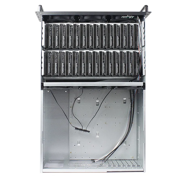 4u Rack Mount Server Case Support 28*3.5"  Hard Disk Driver 8TB 16TB HDD Large Storage 19 Inch Server Chassis