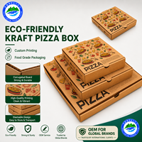 Boîtes à pizza en carton ondulé imprimé en gros, écologiques, avec logo personnalisé, taille personnalisée 7 8 9 10 12 15 16 18 pouces