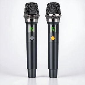 Machine de karaoké à domicile 60W avec <span class=keywords><strong>2</strong></span> micros sans fil, éclairage annulaire RGB, FM, USB, TF, AUX, TWS, télécommande, boîte cadeau - Product Image 4